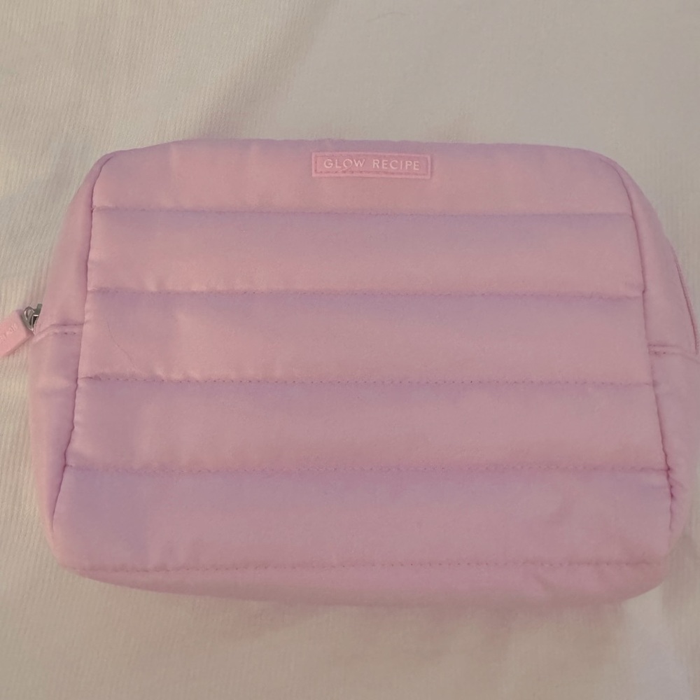 Glow Recipe cosmetic bag, like new, baby pink